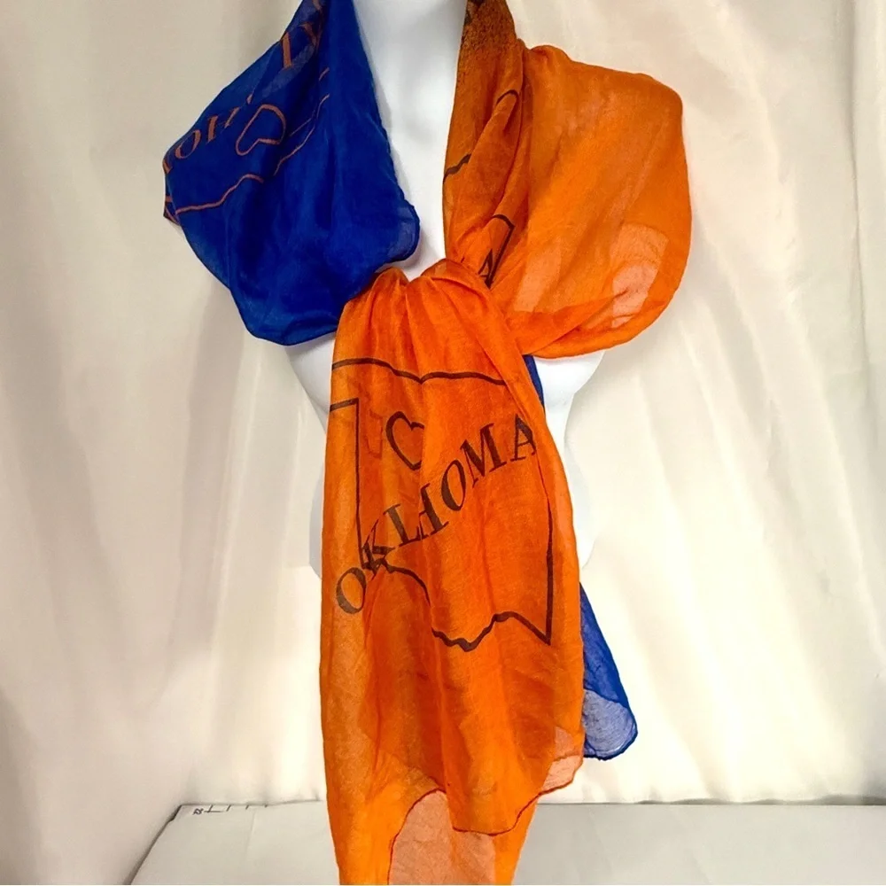 OKLAHOMA orange and blue Scarf